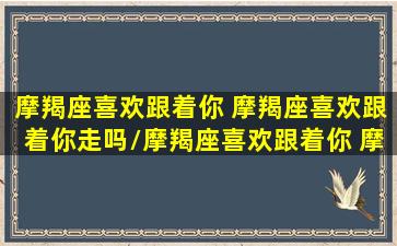 摩羯座喜欢跟着你 摩羯座喜欢跟着你走吗/摩羯座喜欢跟着你 摩羯座喜欢跟着你走吗-我的网站